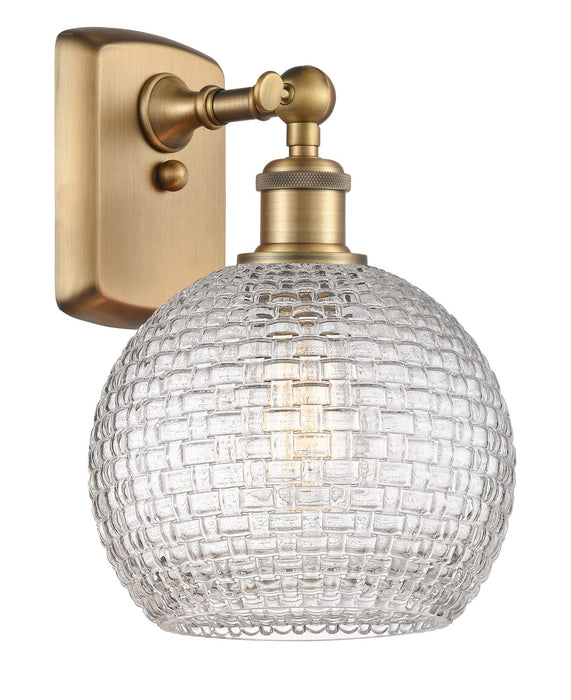 Innovations 516-1W-BB-G122C-8CL One Light Wall Sconce, Brushed Brass