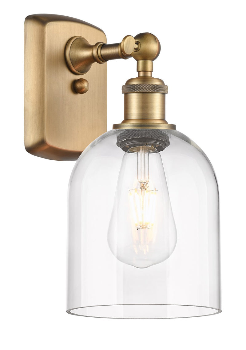 Innovations 516-1W-BB-G558-6CL One Light Wall Sconce, Brushed Brass