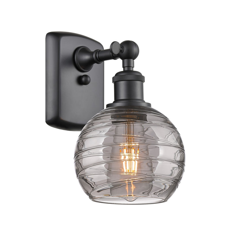 Innovations 516-1W-BK-G1213-6SM One Light Wall Sconce, Matte Black