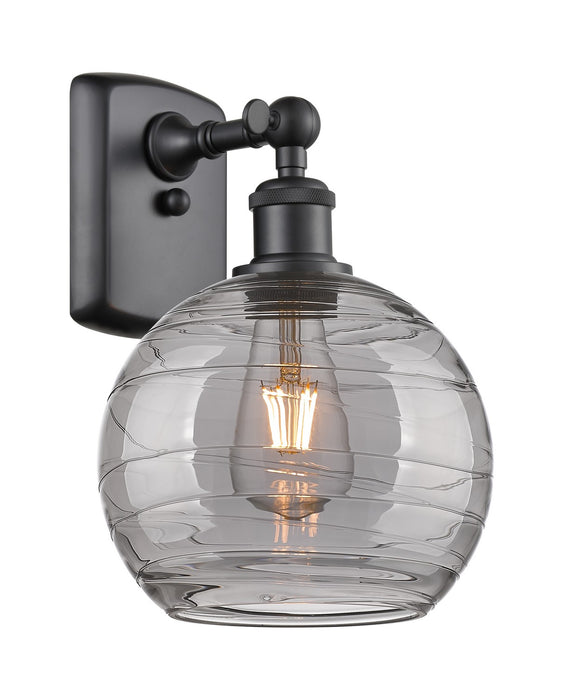 Innovations 516-1W-BK-G1213-8SM One Light Wall Sconce, Matte Black