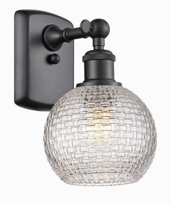 Innovations 516-1W-BK-G122C-6CL One Light Wall Sconce, Matte Black