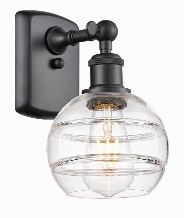 Innovations 516-1W-BK-G556-6CL One Light Wall Sconce, Matte Black