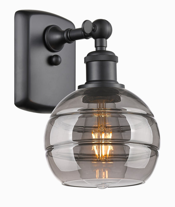 Innovations 516-1W-BK-G556-6SM One Light Wall Sconce, Matte Black