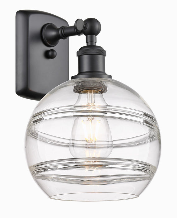 Innovations 516-1W-BK-G556-8CL One Light Wall Sconce, Matte Black