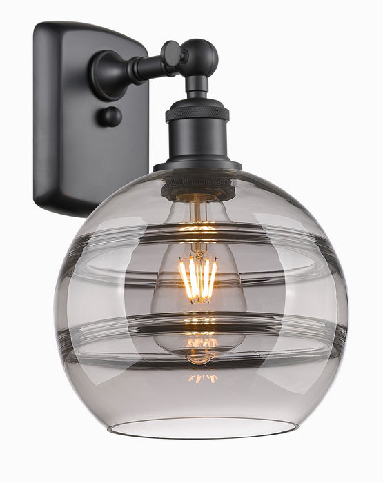 Innovations 516-1W-BK-G556-8SM One Light Wall Sconce, Matte Black
