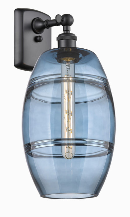 Innovations 516-1W-BK-G557-8BL One Light Wall Sconce, Matte Black
