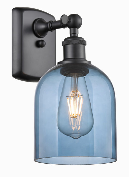Innovations 516-1W-BK-G558-6BL One Light Wall Sconce, Matte Black