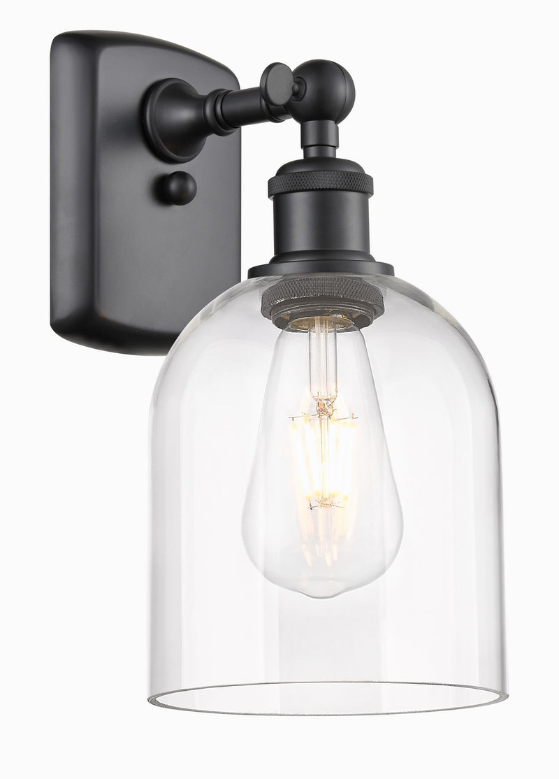 Innovations 516-1W-BK-G558-6CL One Light Wall Sconce, Matte Black
