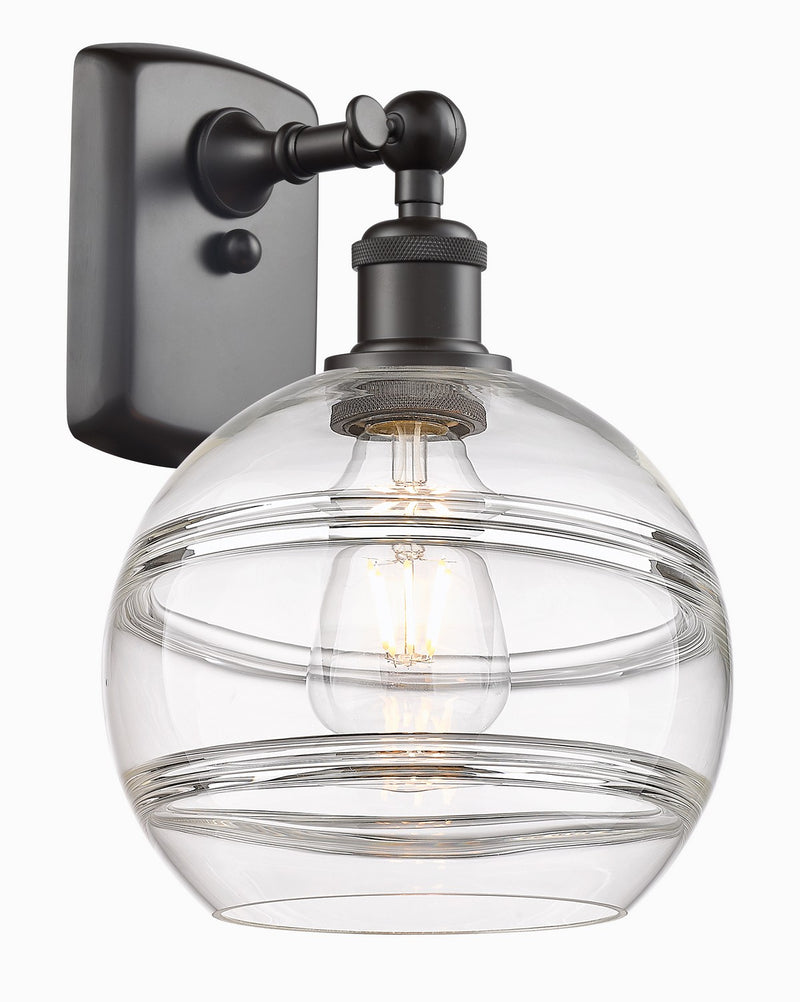 Innovations 516-1W-OB-G556-8CL One Light Wall Sconce, Oil Rubbed Bronze