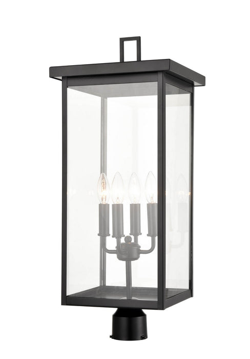 Millennium 2604-PBK Four Light Outdoor Post Lantern, Powder Coated Black
