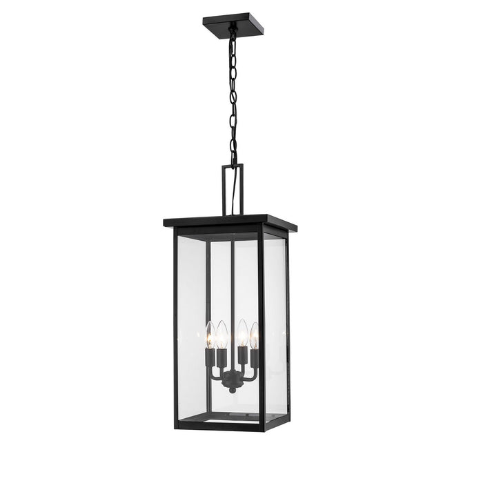 Millennium 2605-PBK Four Light Outdoor Hanging Lantern, Powder Coated Black