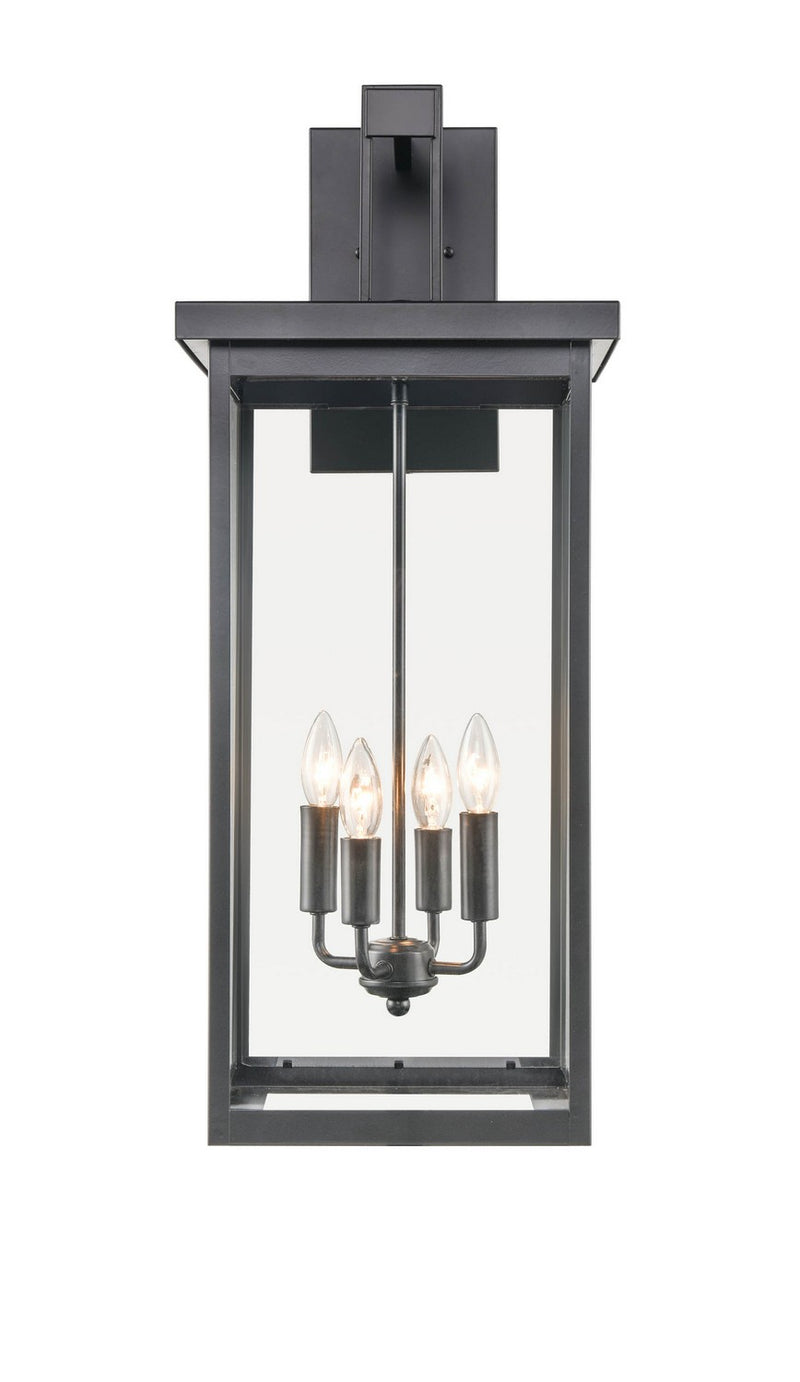Millennium 2606-PBK Four Light Outdoor Wall Sconce, Powder Coated Black
