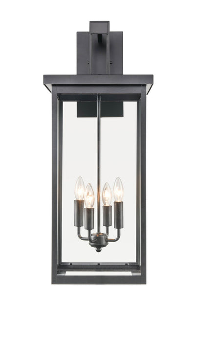 Millennium 2606-PBK Four Light Outdoor Wall Sconce, Powder Coated Black