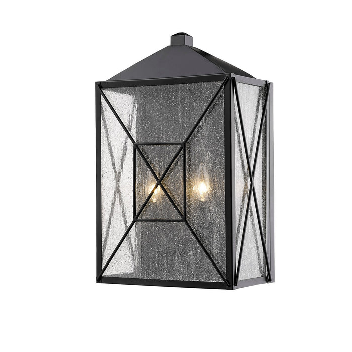 Millennium 2642-PBK Two Light Outdoor Wall Sconce, Powder Coated Black