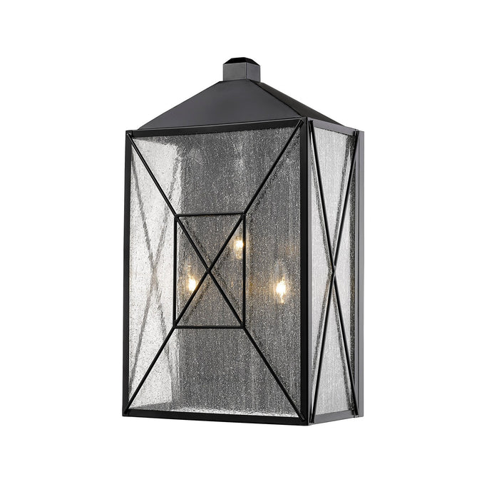 Millennium 2643-PBK Three Light Outdoor Wall Sconce, Powder Coated Black