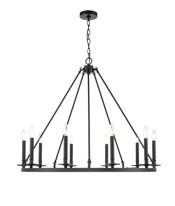 Millennium 6710-MB Ten Light Chandelier, Matte Black