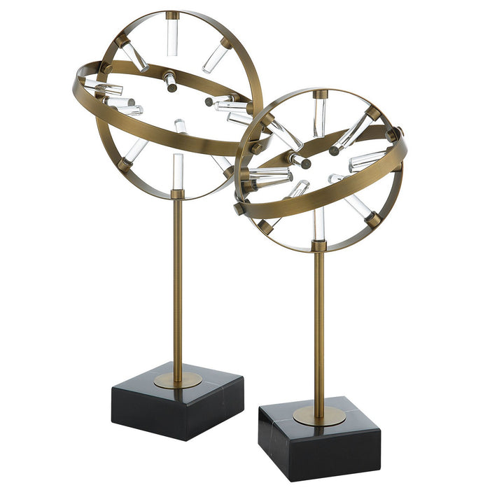 Uttermost 18087 Sculptures, Set Of 2, Black Marble