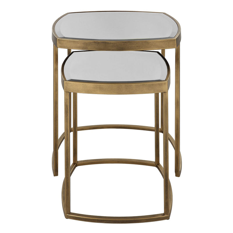 Uttermost 22957 Nesting Tables, Set Of 2, Antique Gold