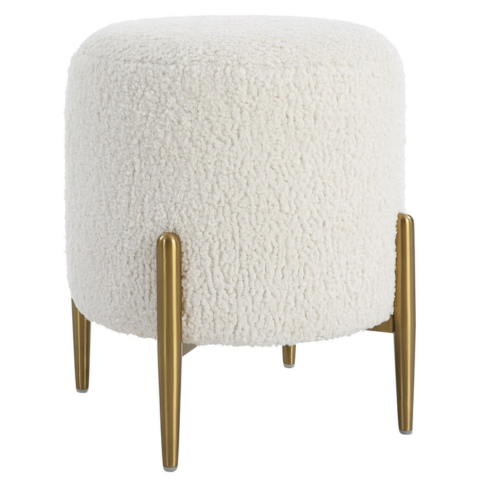 Uttermost 23821 Ottoman, Brushed Brass