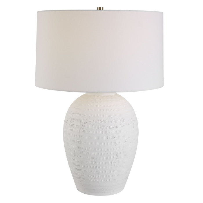 Uttermost 30236-1 One Light Table Lamp, Brushed Nickel