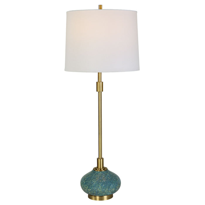 Uttermost 30241-1 One Light Buffet Lamp, Antiqued Brass