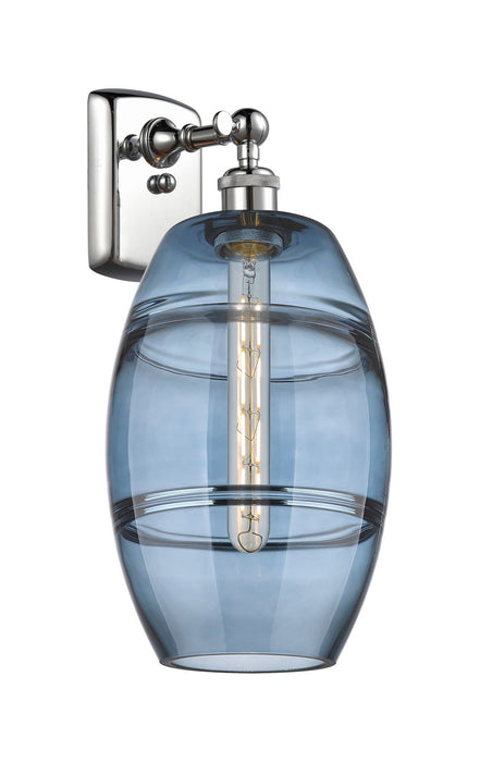 Innovations 516-1W-PC-G557-8BL One Light Wall Sconce, Polished Chrome
