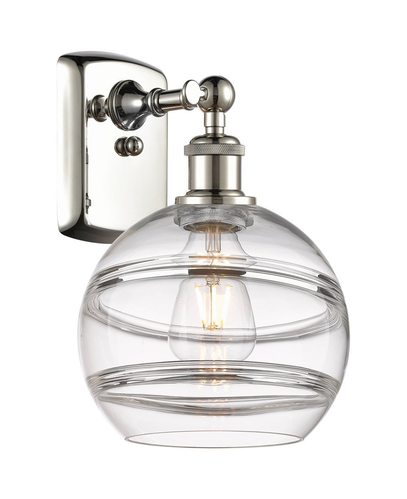 Innovations 516-1W-PN-G556-8CL One Light Wall Sconce, Polished Nickel