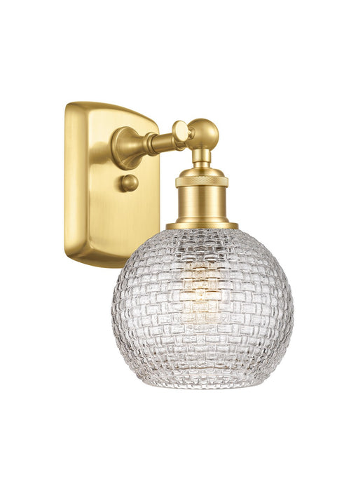 Innovations 516-1W-SG-G122C-6CL One Light Wall Sconce, Satin Gold