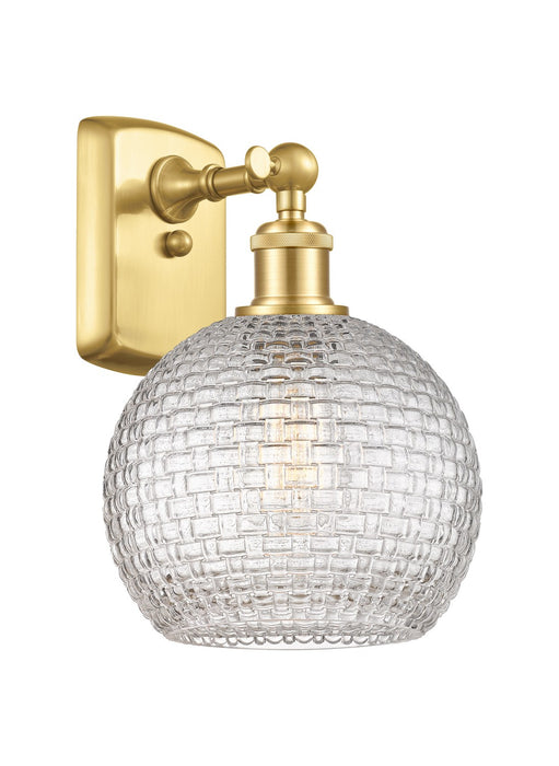 Innovations 516-1W-SG-G122C-8CL One Light Wall Sconce, Satin Gold