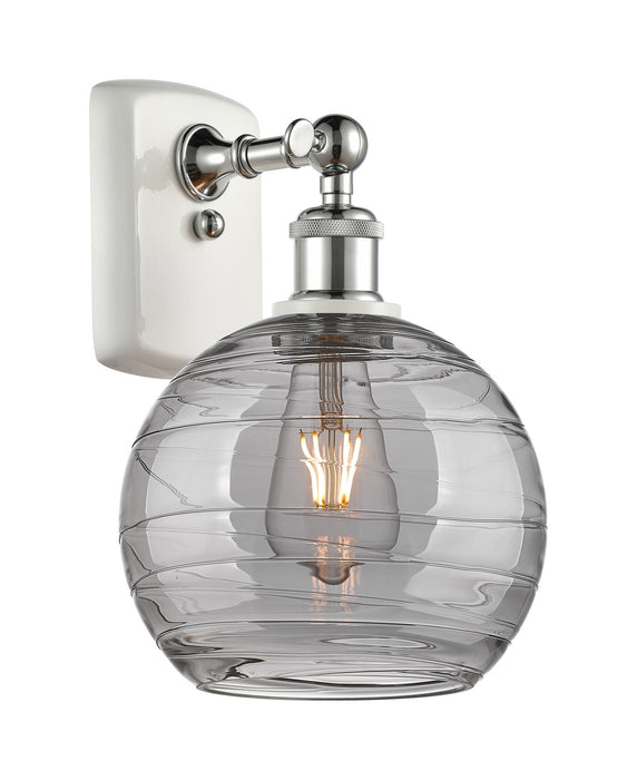 Innovations 516-1W-WPC-G1213-8SM One Light Wall Sconce, White Polished Chrome
