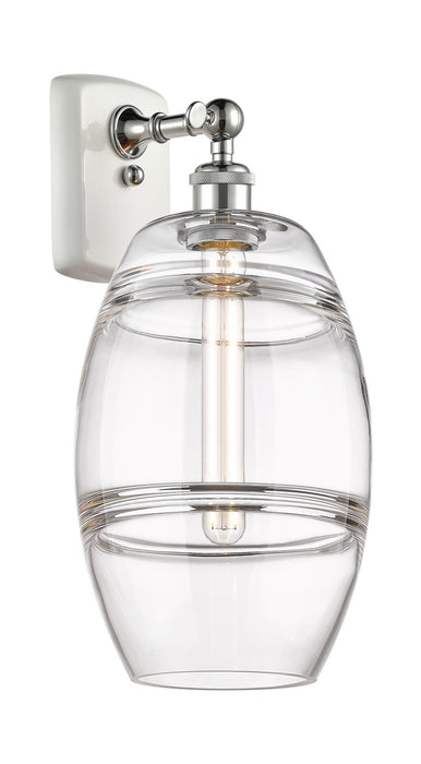 Innovations 516-1W-WPC-G557-8CL One Light Wall Sconce, White Polished Chrome