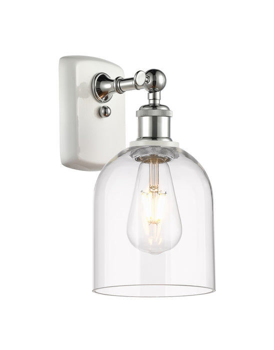 Innovations 516-1W-WPC-G558-6CL One Light Wall Sconce, White Polished Chrome