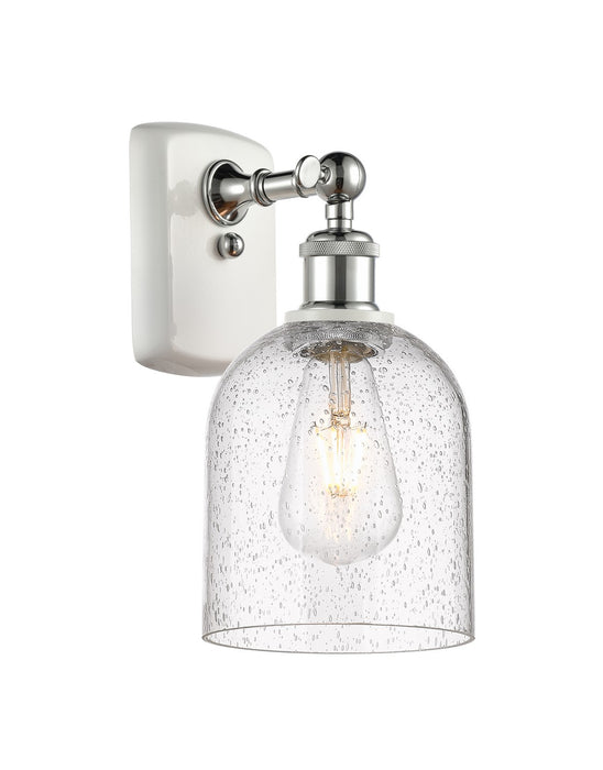 Innovations 516-1W-WPC-G558-6SDY One Light Wall Sconce, White Polished Chrome
