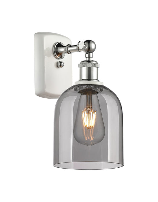 Innovations 516-1W-WPC-G558-6SM One Light Wall Sconce, White Polished Chrome