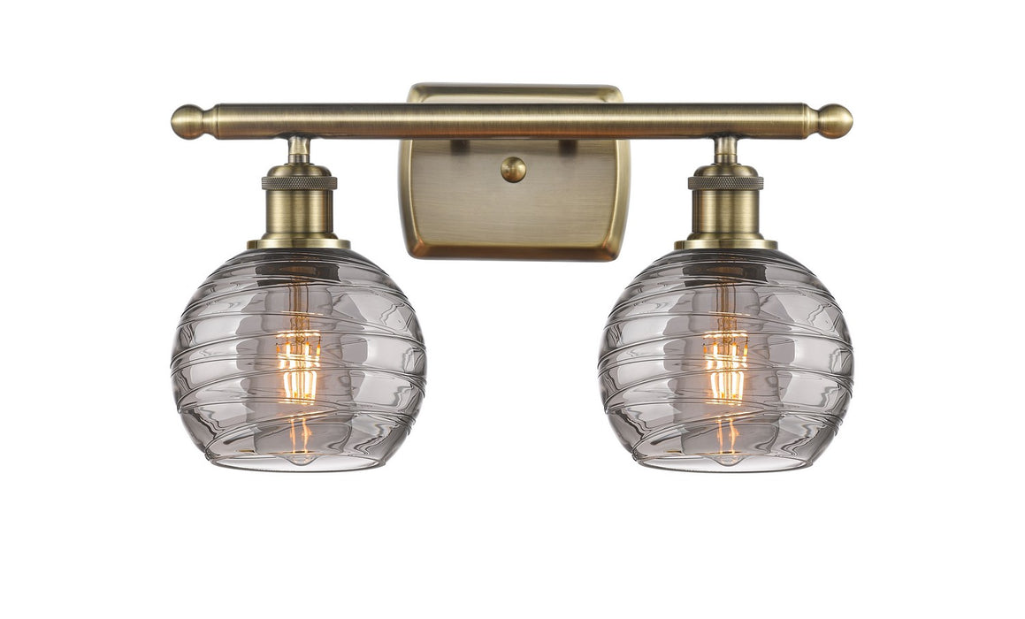 Innovations 516-2W-AB-G1213-6SM Two Light Bath Vanity, Antique Brass