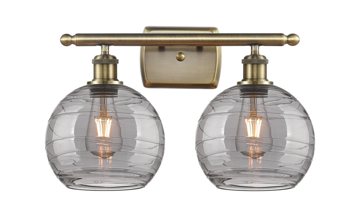 Innovations 516-2W-AB-G1213-8SM Two Light Bath Vanity, Antique Brass