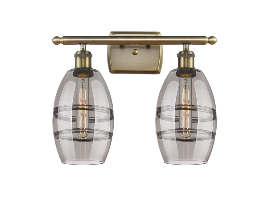 Innovations 516-2W-AB-G557-6SM Two Light Bath Vanity, Antique Brass