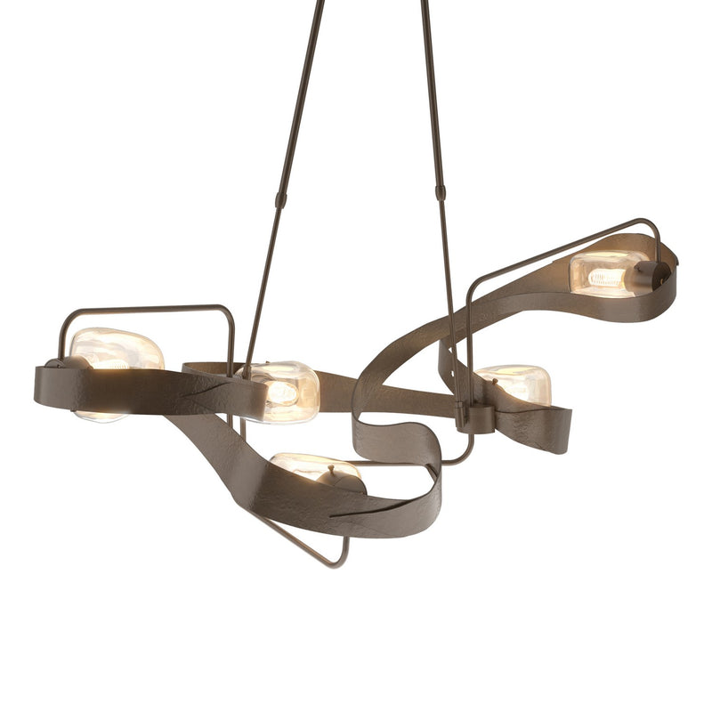 Hubbardton Forge 137820-SKT-STND-05-ZM0549 Five Light Pendant, Bronze