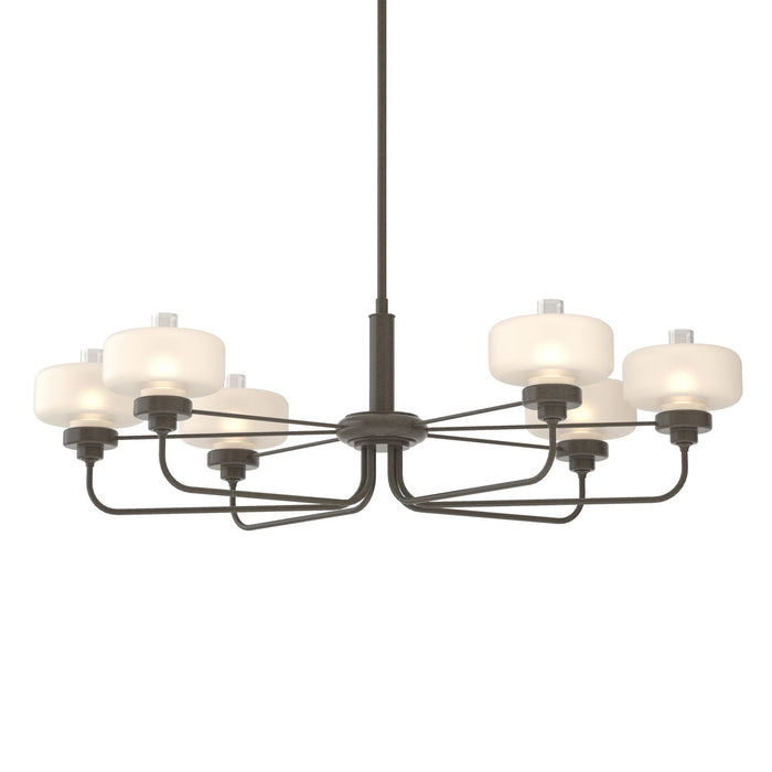 Hubbardton Forge 137840-SKT-MULT-07-WC0593 Six Light Pendant, Dark Smoke