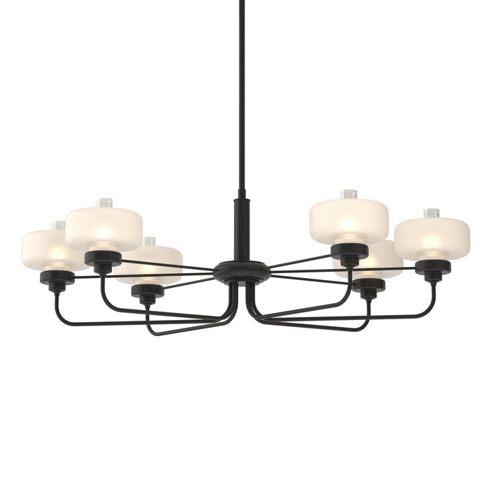 Hubbardton Forge 137840-SKT-MULT-10-WC0593 Six Light Pendant, Black