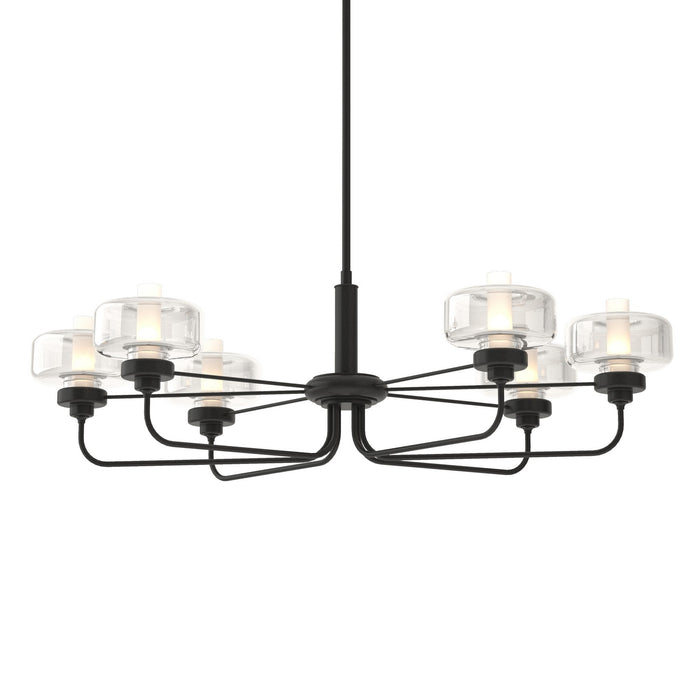 Hubbardton Forge 137840-SKT-MULT-10-YE0592 Six Light Pendant, Black