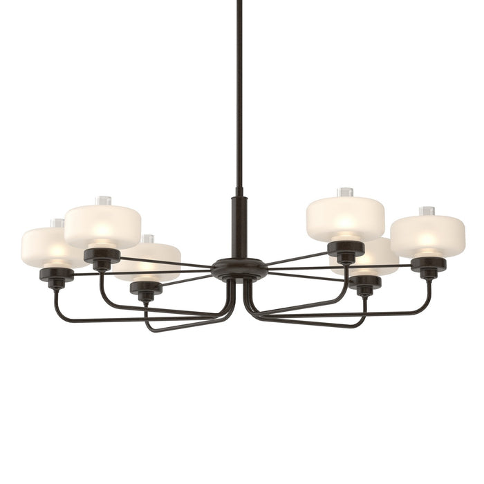 Hubbardton Forge 137840-SKT-MULT-14-WC0593 Six Light Pendant, Oil Rubbed Bronze