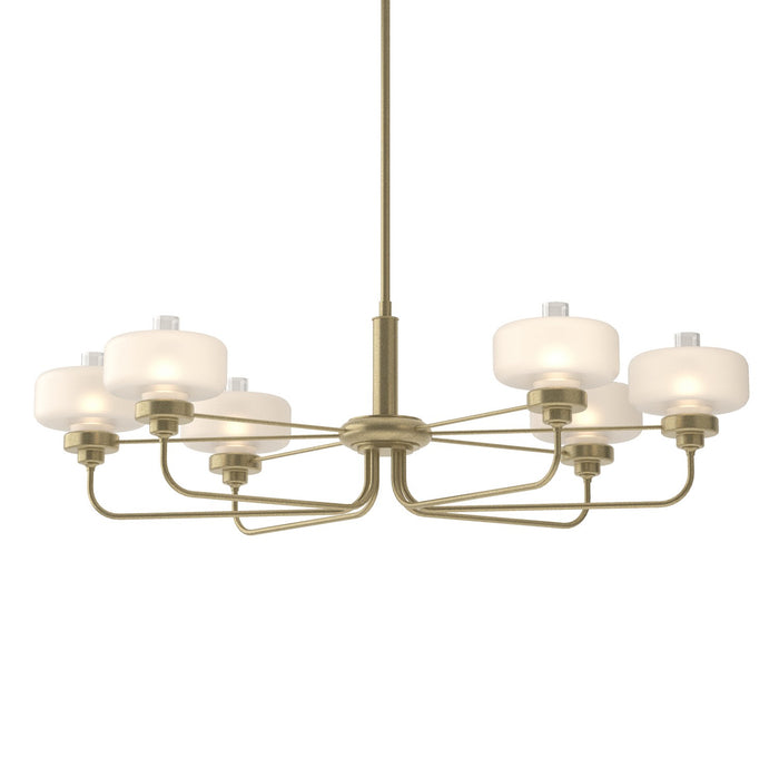 Hubbardton Forge 137840-SKT-MULT-84-WC0593 Six Light Pendant, Soft Gold