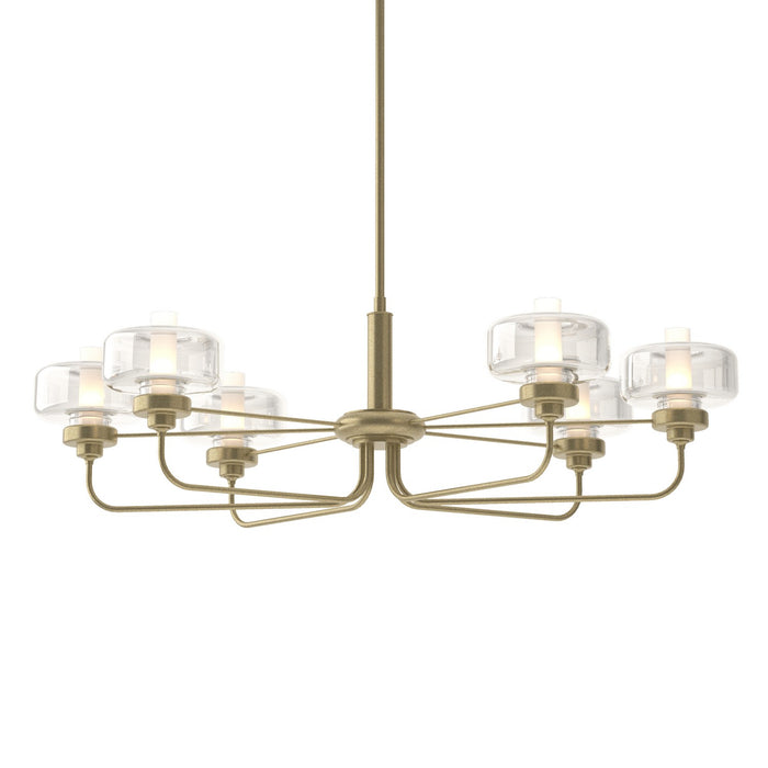Hubbardton Forge 137840-SKT-MULT-84-YE0592 Six Light Pendant, Soft Gold