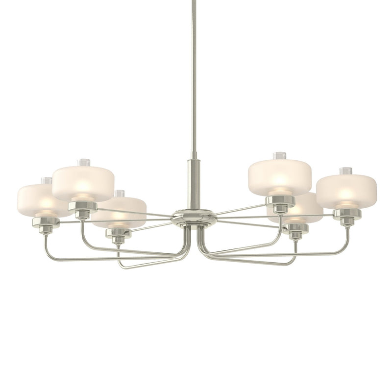 Hubbardton Forge 137840-SKT-MULT-85-WC0593 Six Light Pendant, Sterling