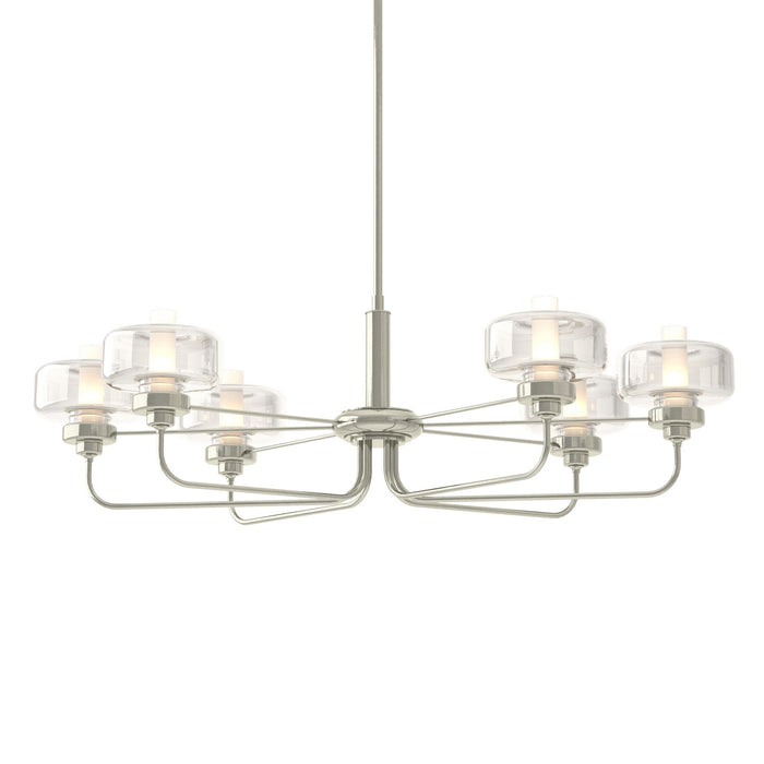 Hubbardton Forge 137840-SKT-MULT-85-YE0592 Six Light Pendant, Sterling