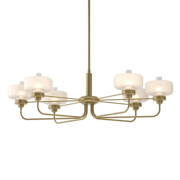 Hubbardton Forge 137840-SKT-MULT-86-WC0593 Six Light Pendant, Modern Brass