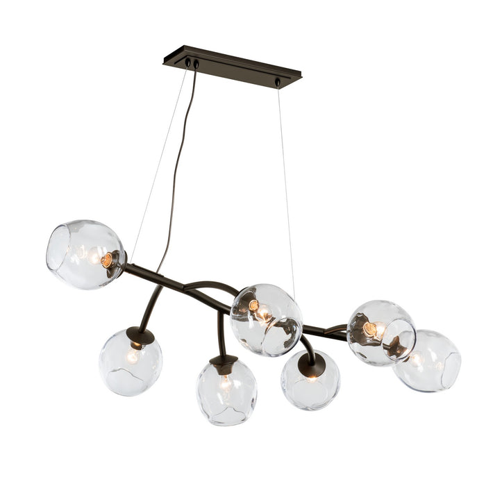 Hubbardton Forge 138573-SKT-STND-14-ZM0588 Seven Light Pendant, Oil Rubbed Bronze