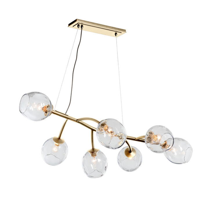 Hubbardton Forge 138573-SKT-STND-86-ZM0588 Seven Light Pendant, Modern Brass
