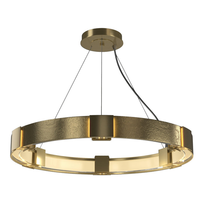 Hubbardton Forge 138585-SKT-STND-86-ZM0399 Six Light Pendant, Modern Brass